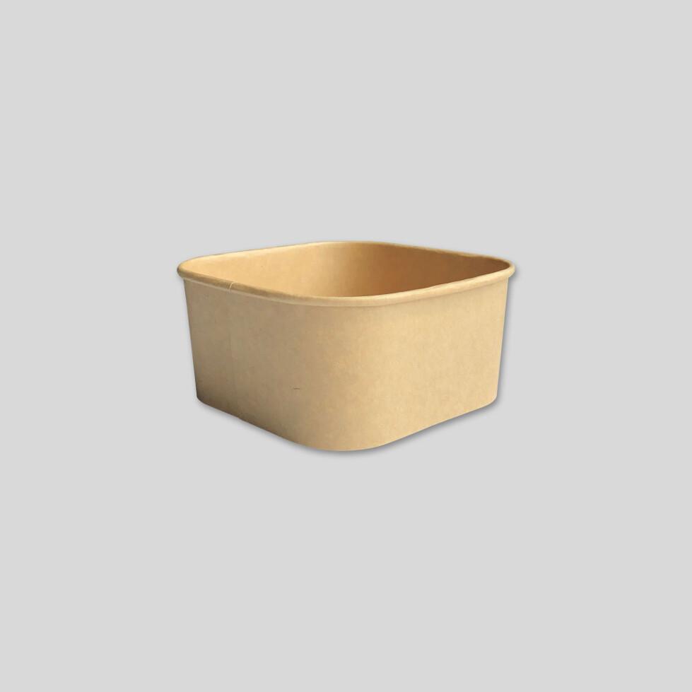 kraft-square-paper-bowl-650ml-with-lids-50-pcs